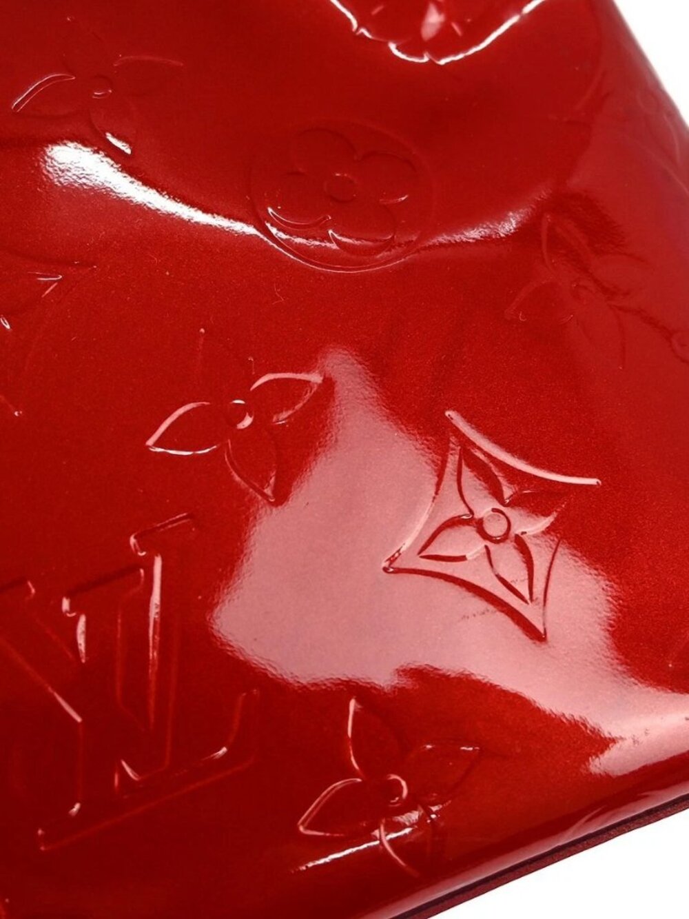 LOUIS VUITTON RED VERNIS READE PM TOTE HANDBAG M91088 MI1006 YQ07250 - Picture 8 of 15